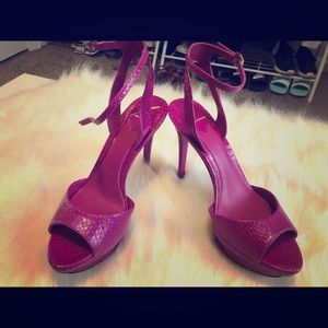 Brian Atwood Fuschia Ankle Strap Sandals - NWB